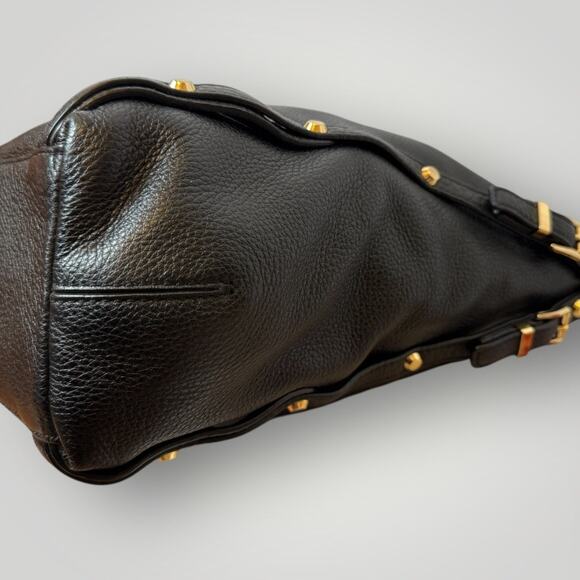 Michael Kors Astor Studded Black Leather Hobo Bag - Like New - Picture 7 of 16